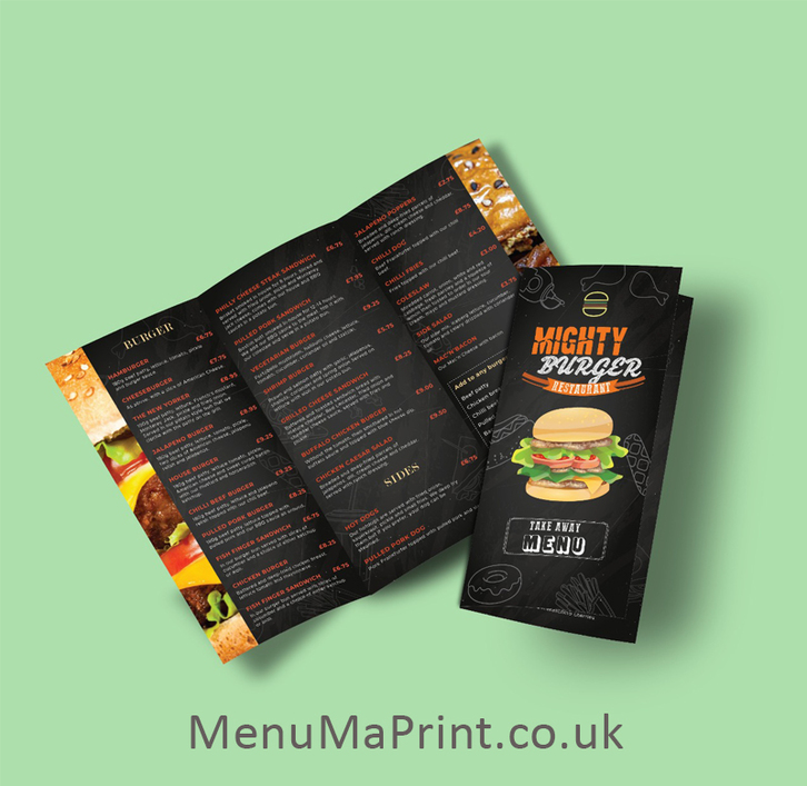 A4 Folded Menu | Leaflets Printing - A4 Takeaway Menu | MenuMa Print Other 3